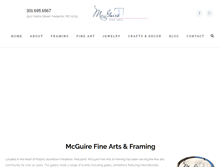 Tablet Screenshot of mcguirefinearts.com